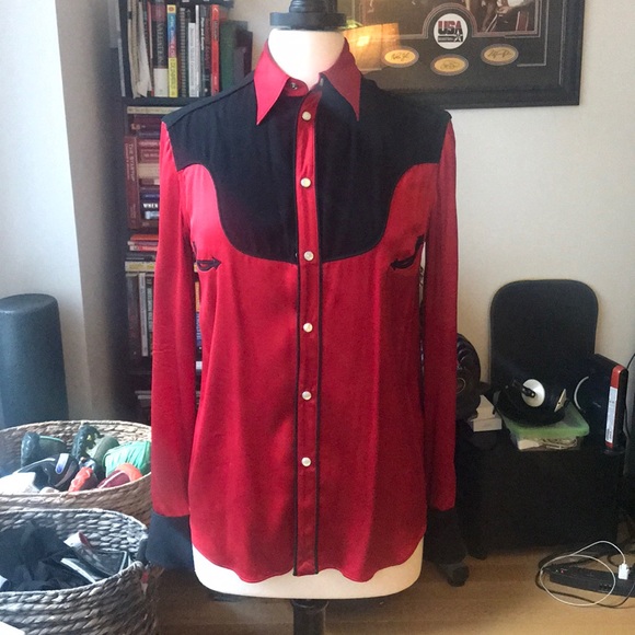 Ralph Lauren Tops - Ralph Lauren Silk Western Shirt